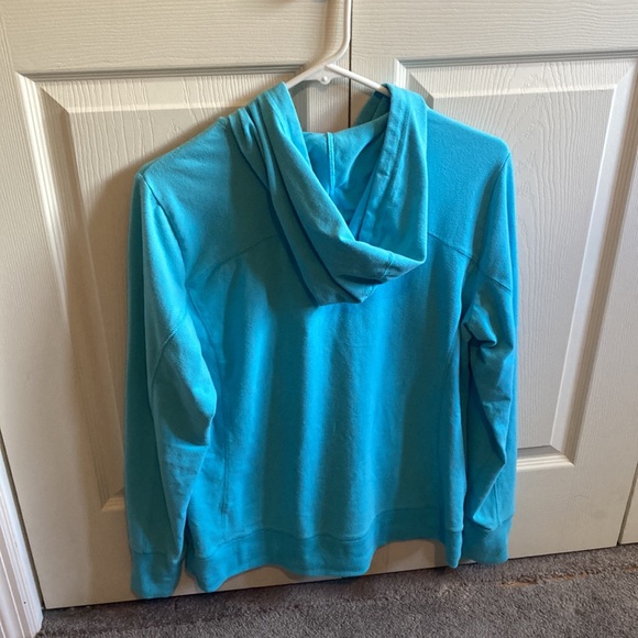 Light blue zippered hooded sweatshirt L - Picture 2 of 3